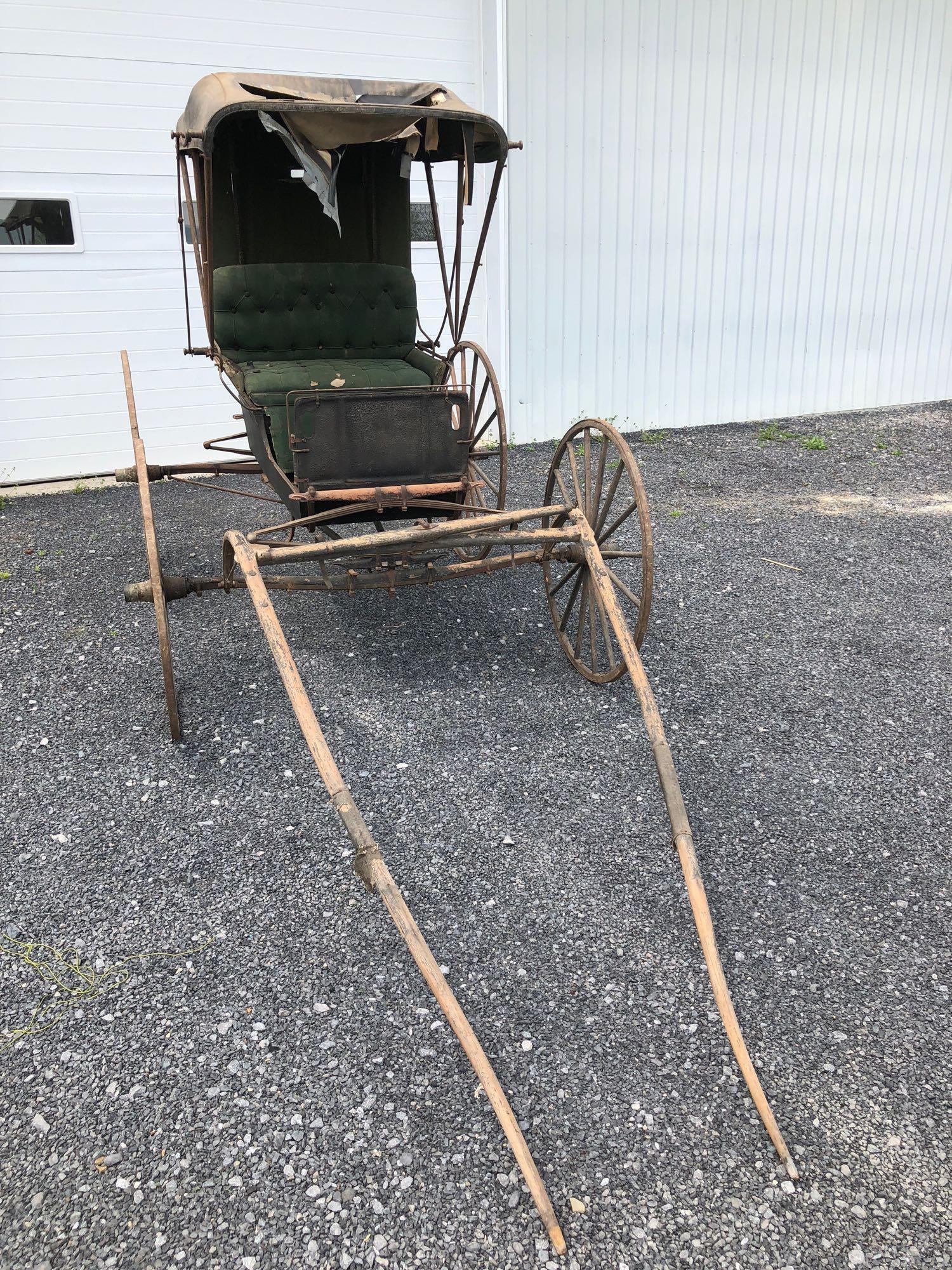 Antique horse drawn doctors carriage (made in NEWPORT PA; PERRY COUNTY; SNYDER&KAHLER) (cannot ship)