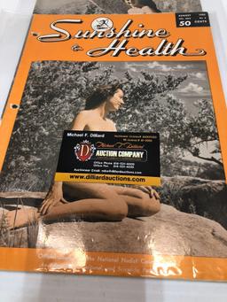 3-vintage SUNSHINE & HEALTH magazines(circa 1955) Must be 18 years or older, please bring ID for