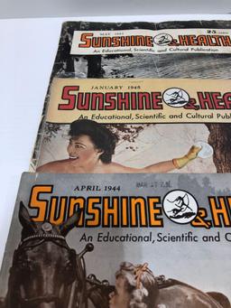 3-vintage SUNSHINE & HEALTH magazines(circa 1940's) Must be 18 years or older, please bring ID for