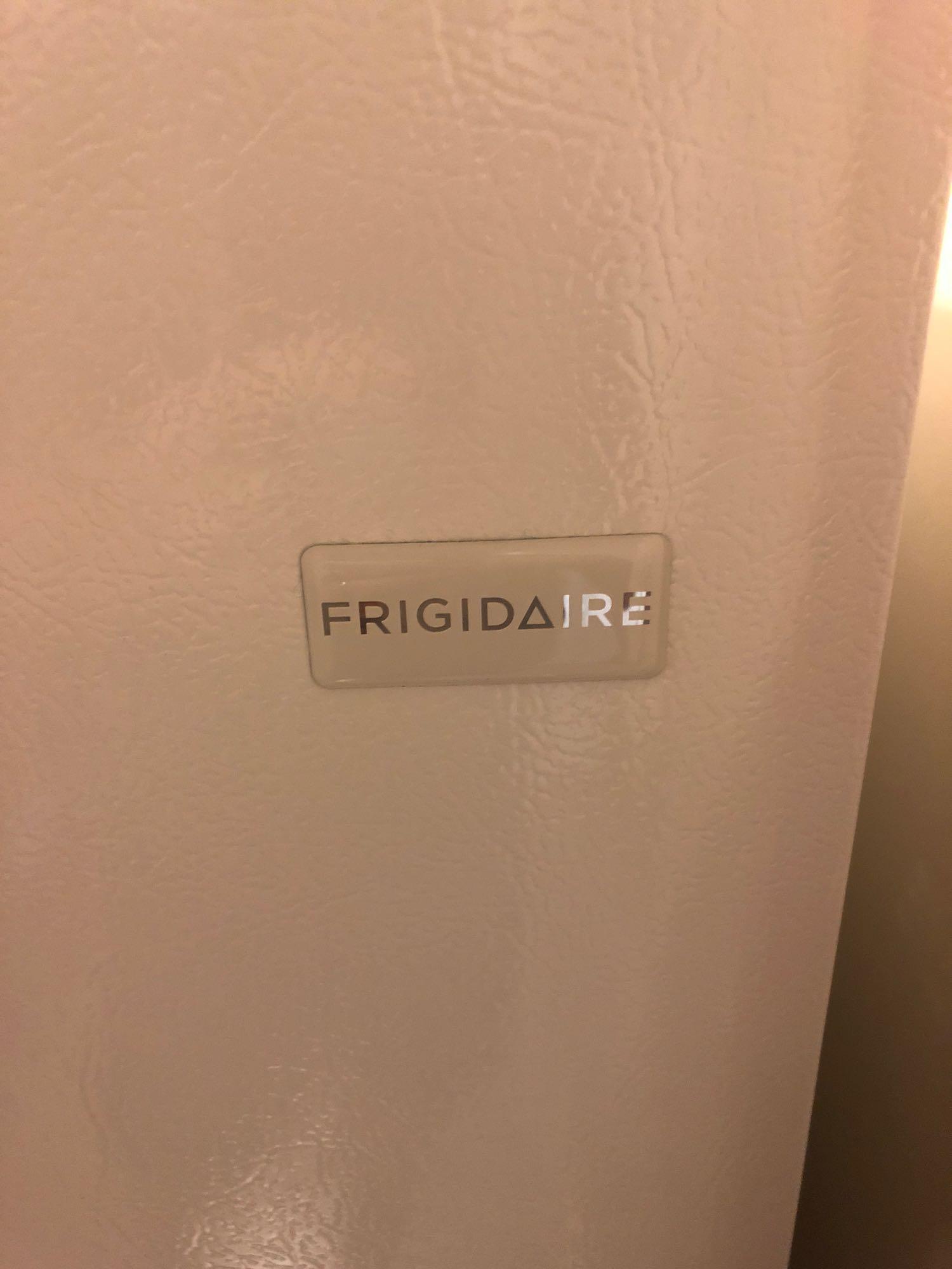 FRIDGADAIRE upright freezer(model LFFU14F5HWS)(contents not included)