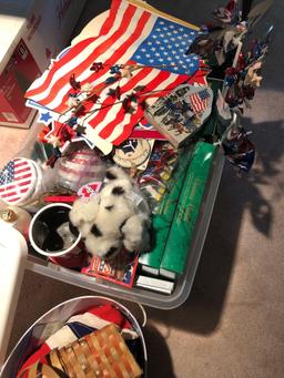 Fourth of July decorations/tote and lid