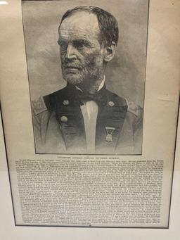 Framed/matted picture(Lieutenant General William Tecumseh Sherman)