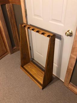 Handcrafted wooden gun rack/stand(Matches lot 13)