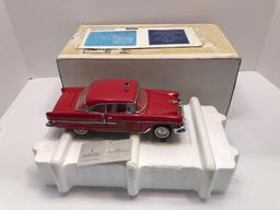 FRANKLIN MINT die cast 1955 Chevrolet Bel Air Fire chief car