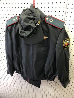 Vintage SOVIET UNION POLICE uniform/hat