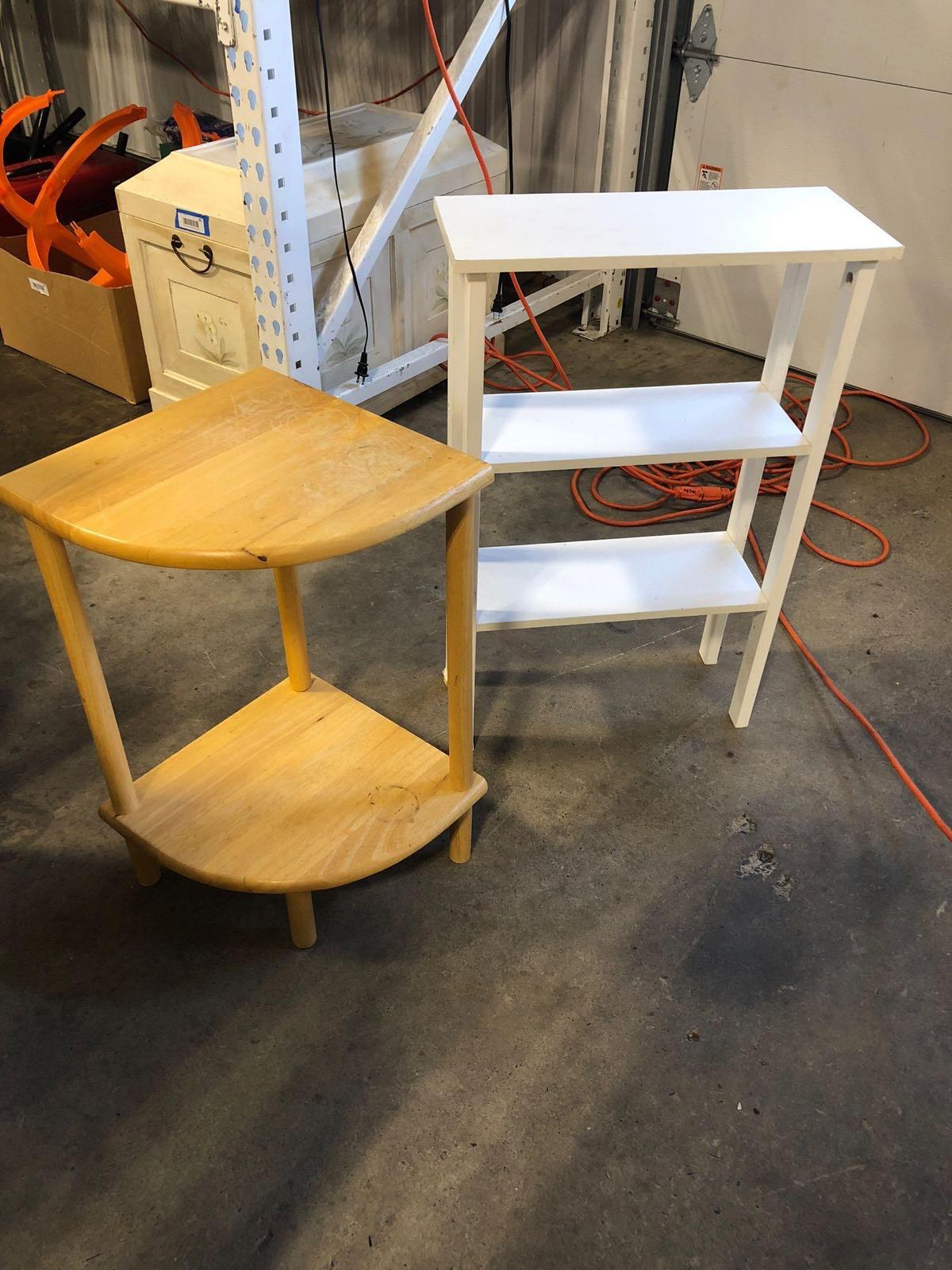 Corner stand,white plant stand/shelves