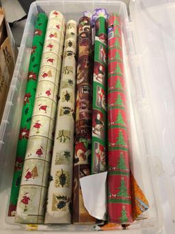 Christmas wrapping paper/storage tote