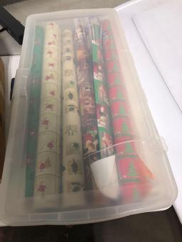 Christmas wrapping paper/storage tote