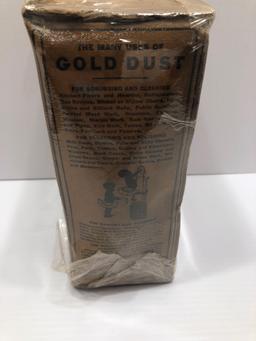 Vintage Unopened 3 lb Box FAIRBANK'S GOLD DUST Washing Powder (Black Americana)