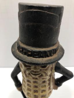 Vintage cast iron MR PEANUT figure/bank