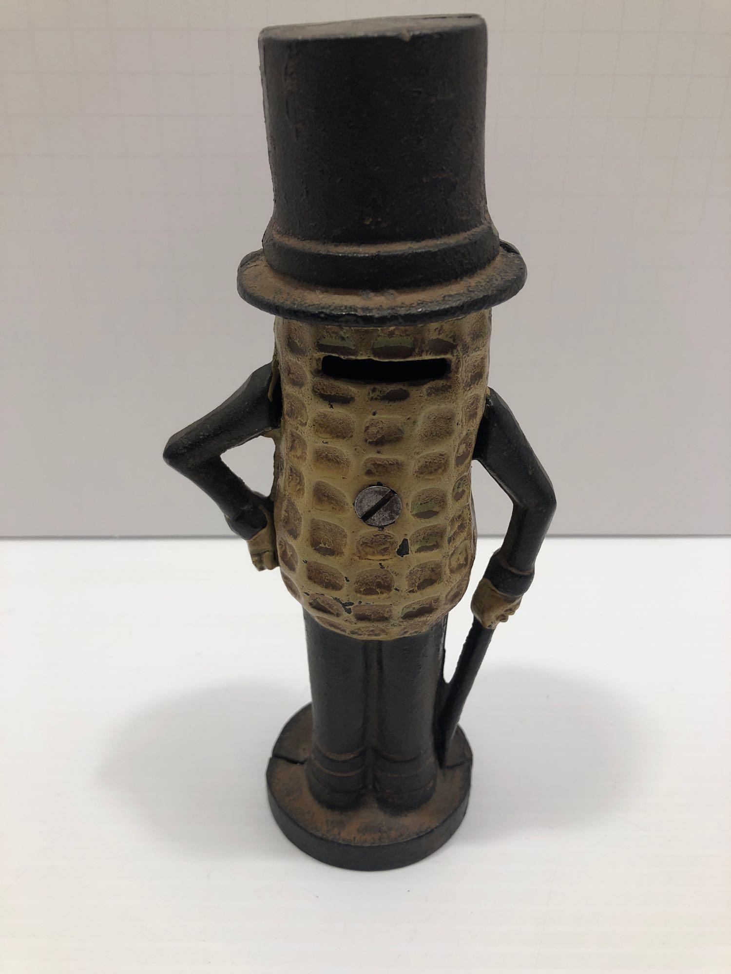 Vintage cast iron MR PEANUT figure/bank