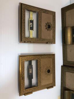 Vintage postal mailbox doors