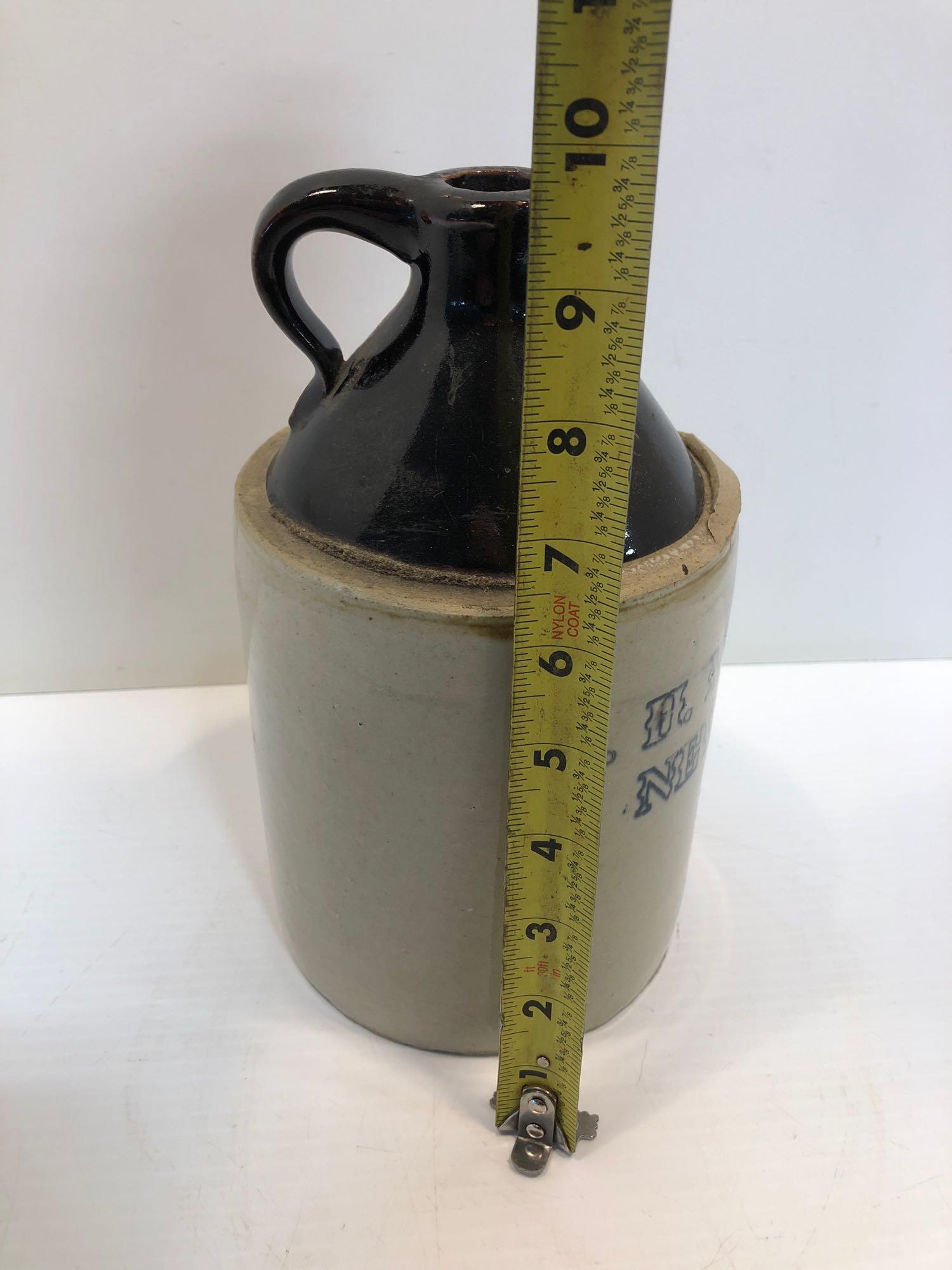 Vintage stoneware R.H. MACY & CO. handled jug(NEW YORK)