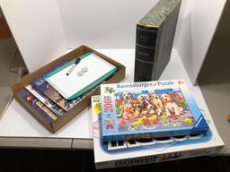 SORRY Board game,puzzle, storage box(looks like book),Penn State memorabilia