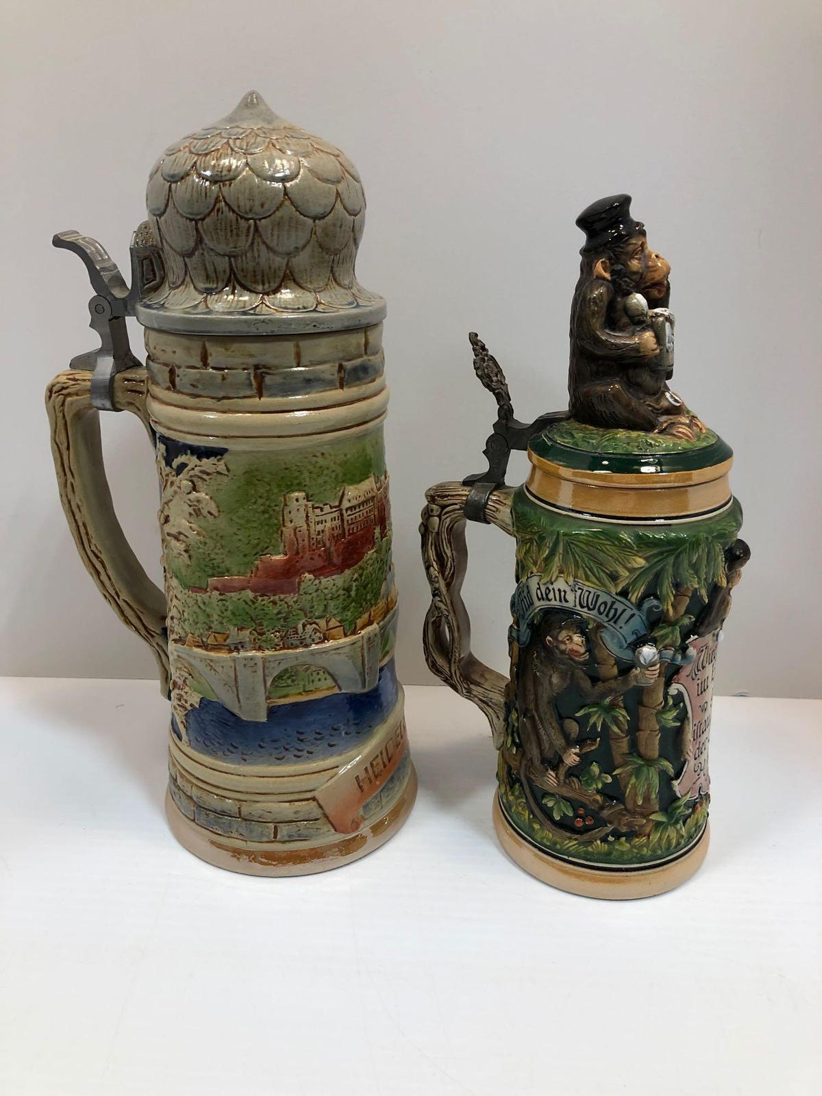 2- vintage German beer steins