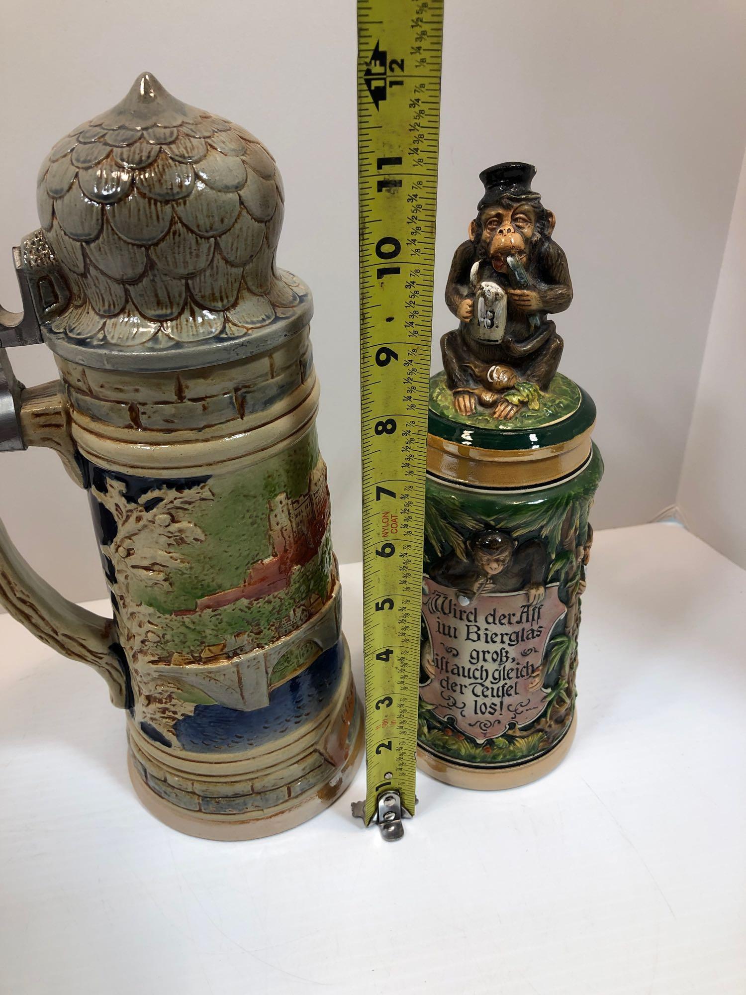 2- vintage German beer steins