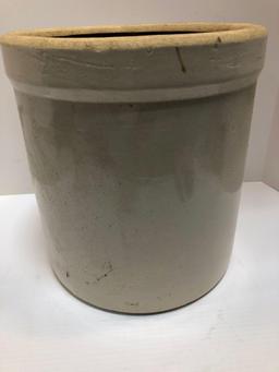 Robinson Ransbottom Pottery Stoneware Crock Blue 3 Gallon Crown U.S.A