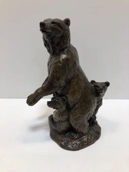 Fine Art Limited Edition TURNER SCULPTURE GRIZZLY AND CUBS by David Turner(2000;23/100)