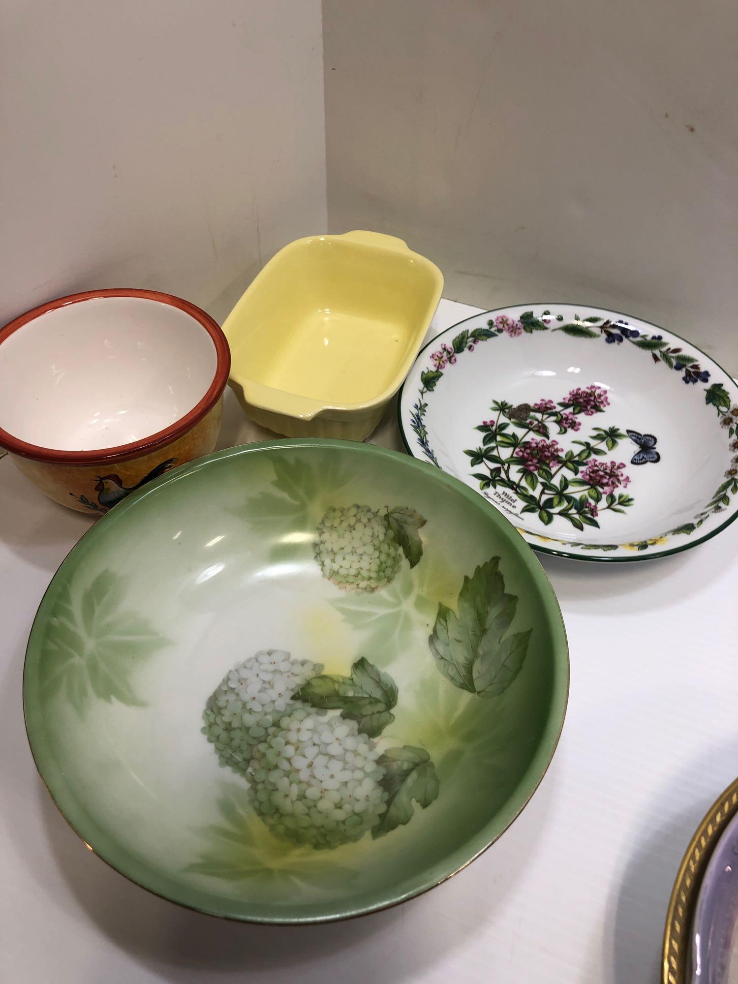 Germany 33 stamped bowl, Royal Worcester- Worcester Herbs (England) bowl, R&S Germany bowl, more