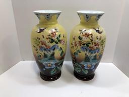 Matching porcelain vases