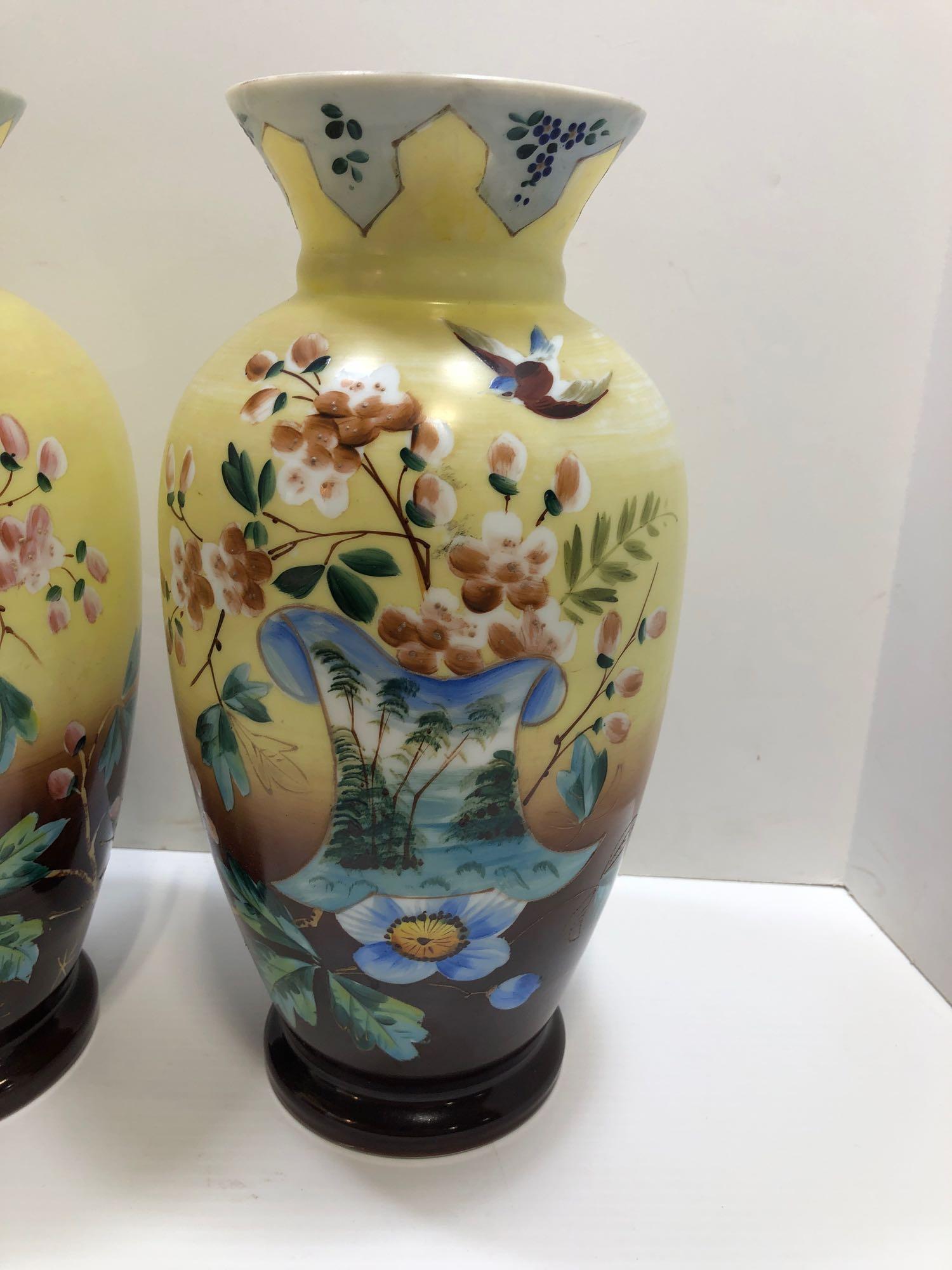 Matching porcelain vases