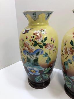 Matching porcelain vases