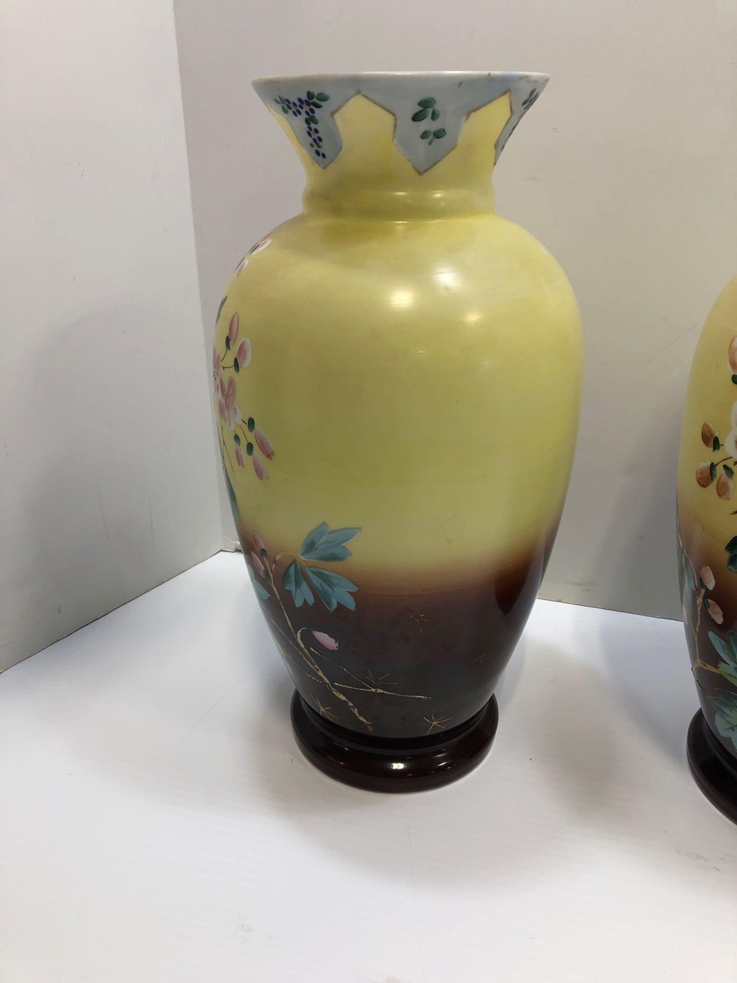 Matching porcelain vases