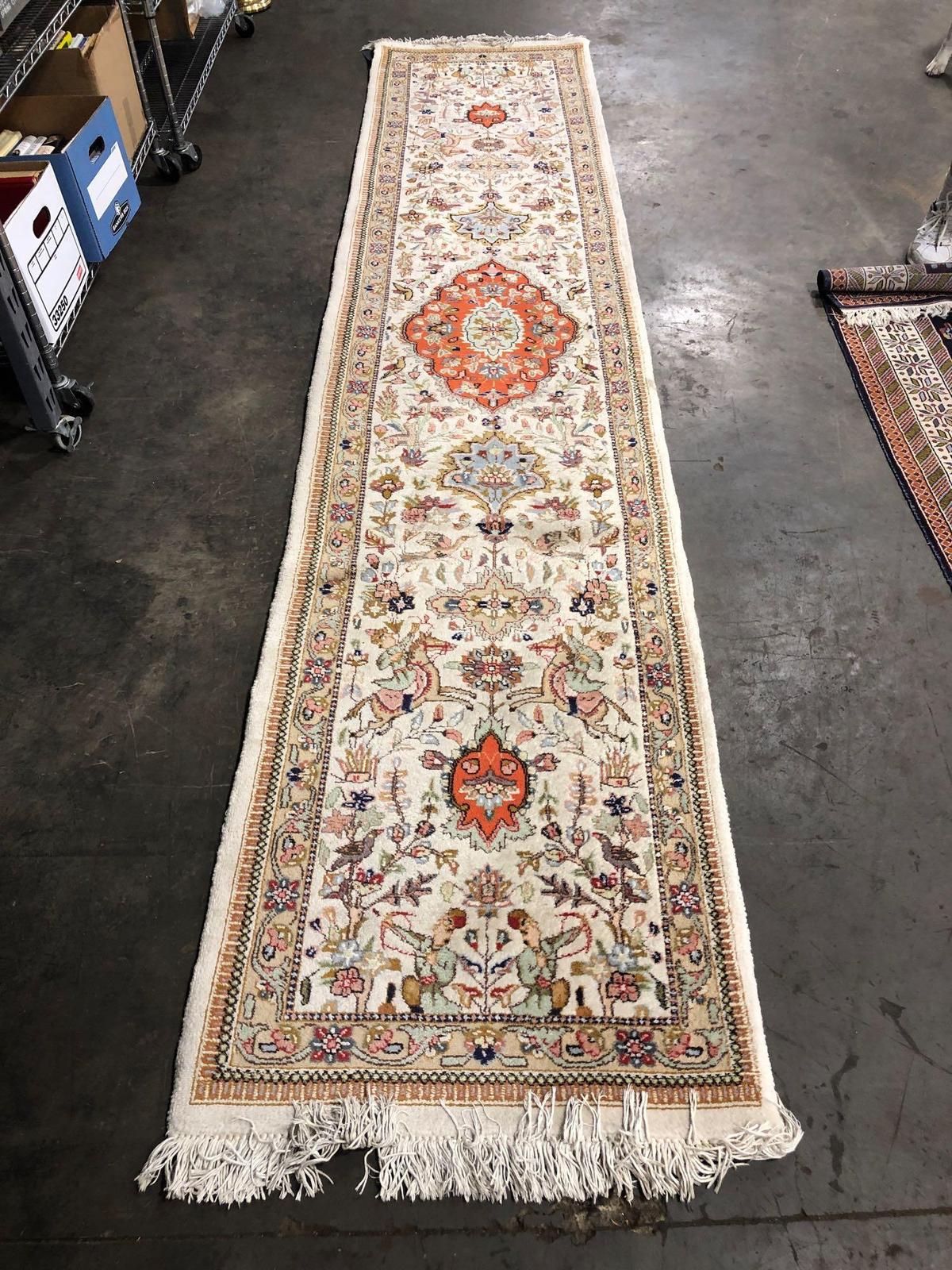 A.A.A. 12'7" x 2'8" Handcrafted rug- Made in Iran No. 40923