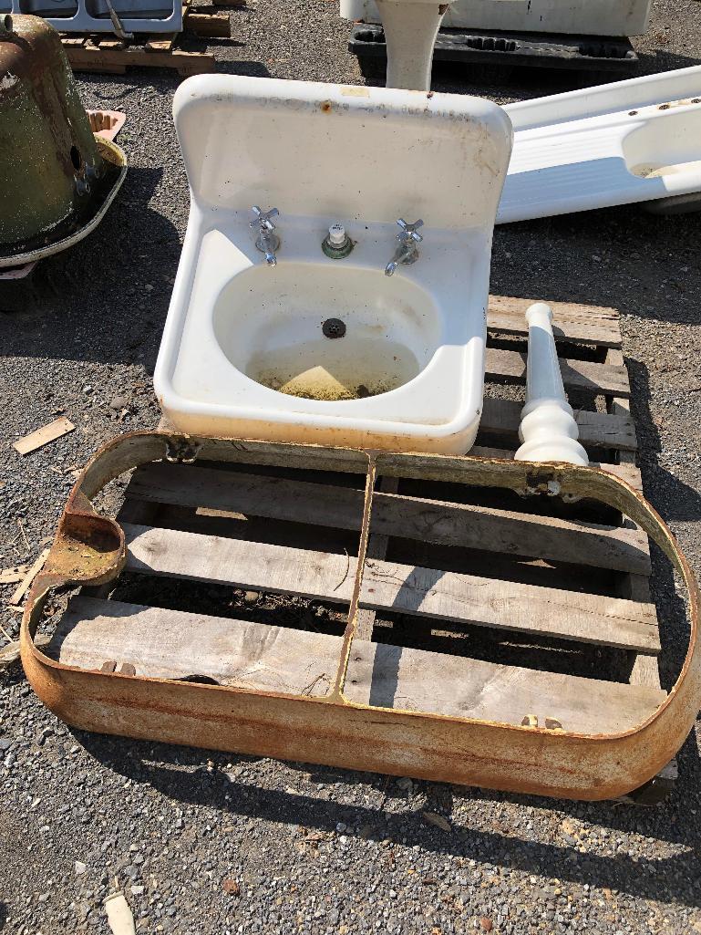 Cast iron sink, bath tub base