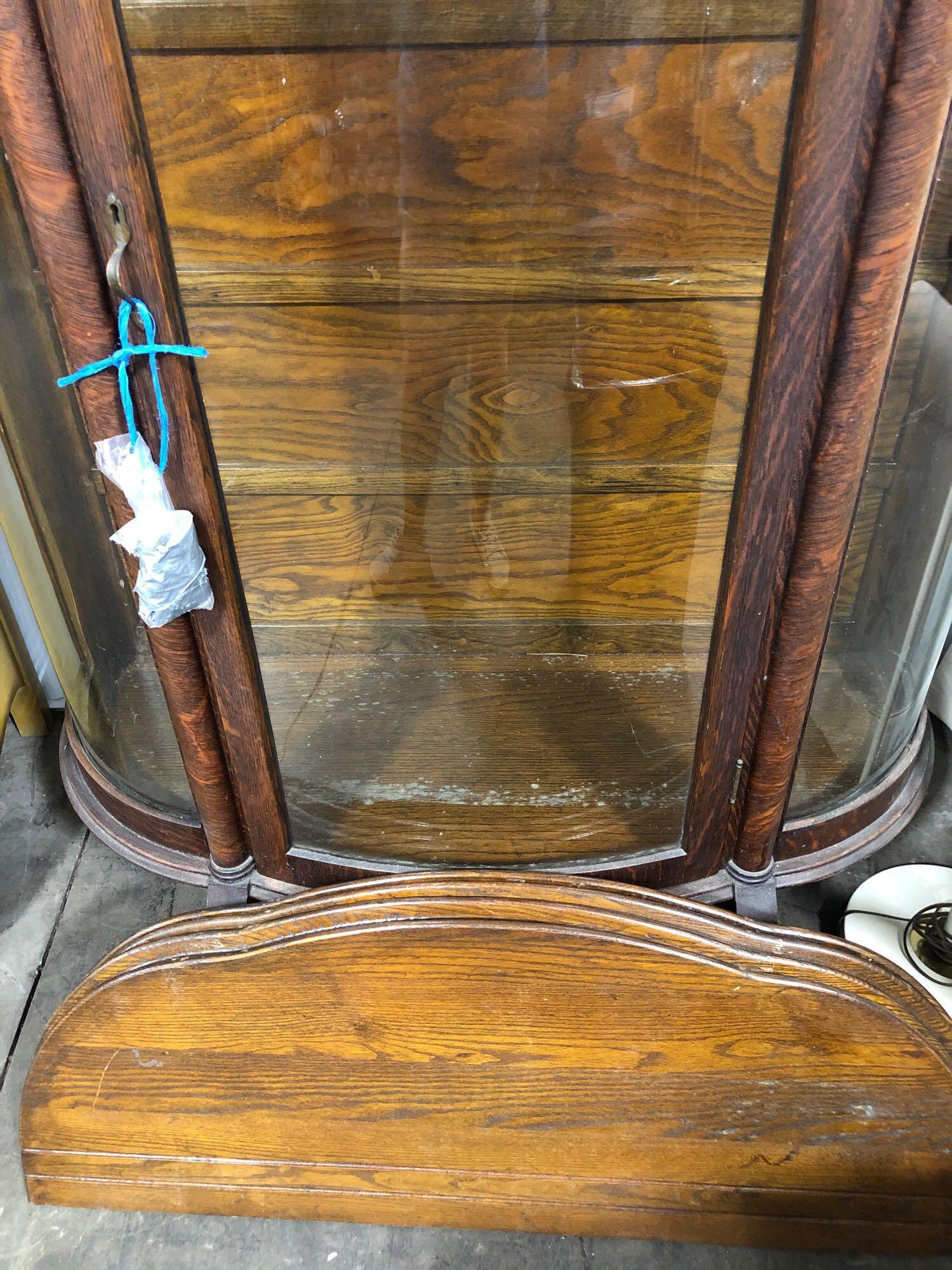 Antique Glass Front Curio Cabinet