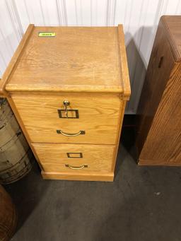 Two Drawer locking file cabinet with keys