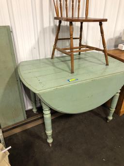 Antique table with two Inserts and Non Matching Chair