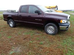 #5901 2004 DODGE RAM 1500 CREW CAB 4 WD GAS 147698 MILES AUTO TRANS CLOTH S