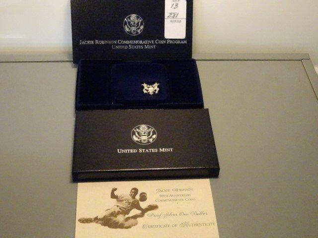 JACKIE ROBINSON 50TH ANNIV COMMEMORATIVE COIN PROGRAM UNITED STATES MINT PR