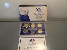 2001 UNITED STATES MINT 50 STATES MINT 50 STATE QUARTERS PROOF SET NEW YORK