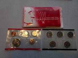 1999 US MINT UNCIRCULATED COIN SETS DENVER AND PHILADELPHIA