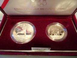 THE 1992 US OLYMPIC COINS TWO COIN PROOF SET
