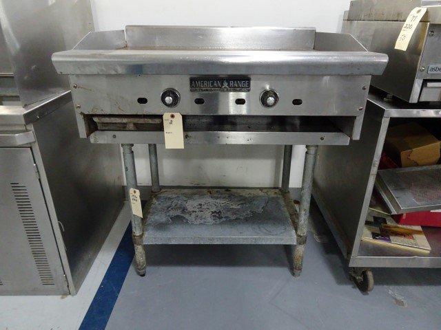 AMERICAN RANGE 36 INCH GAS GRIDDLE WITH WORK TABLE