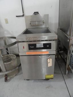 FRYMASTER DEEP FRYER MOD GCSD NAT GAS SN 0210KT0010 ON CASTERS