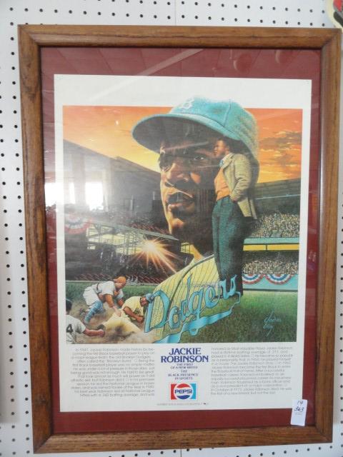 JACKIE ROBINSON FIRST OF NEW BREED FRAMED POSTER #4 IN SERIES FROM PEPSI CO