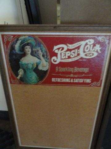 PEPSI COLA CHALK BOARD AND TWO PEPSI COLA TACK BOARDS EACH APPROX 26 X 18