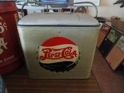 VINTAGE ALUMINUM PEPSI COOLER  APPROX 16" X 14"