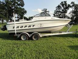 #1111 1995 TROPHY BAYLINER 20' CUDDIE CABIN FORCE 120 HP OUTBOARD ELITE 4X