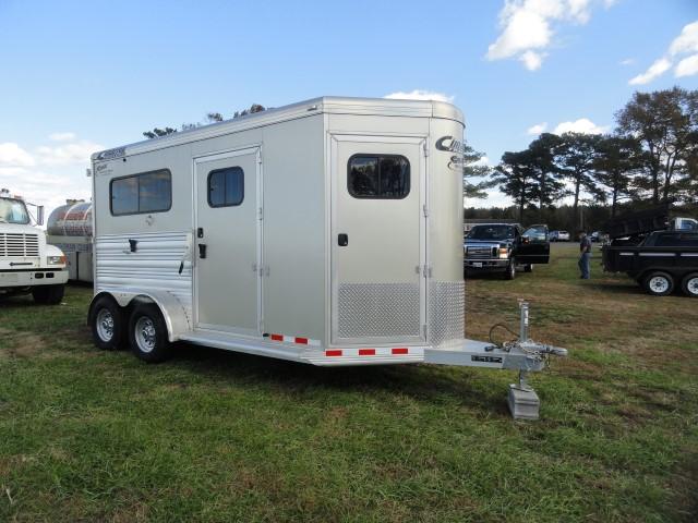 #703 2015 CIMARRON 2 HORSE WARMBLOOD STRAIGHT LOAD BUMPER PULL TANDEM AXLE