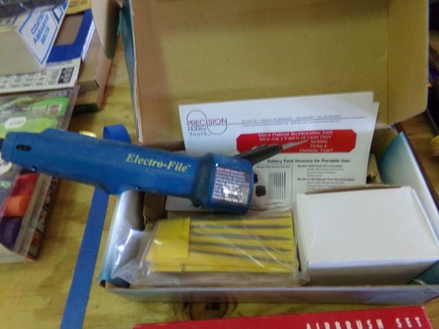 NEW IN BOX ELECTRO FILE AIR BRUSH SET AND SPOKE SHAVE SET