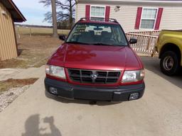 #3603 2000 SUBARU FORESTER WAGON AWD 251559 MILES CLOTH AND CARPET CLEAR CO