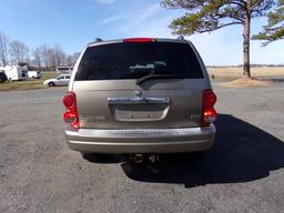 #6305 2004 DODGE DURANGO SLT 177229 MILES CRUISE CLOTH CARPET REC HITCH RUN