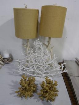 CORAL DECORATIVES AND CORAL LAMPS