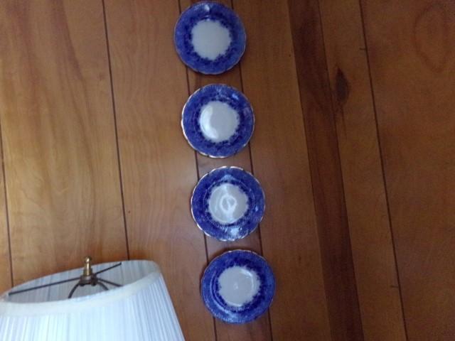 TWO SETS OF SMALL PLATES FLORAL AND FLO BLUE DESIGN