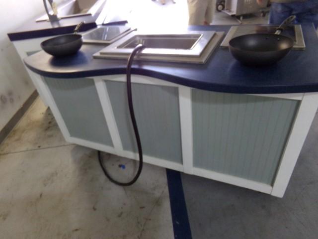 HEATED SERVING STATION WITH 1 FULL SIZE DROP IN WELL AND 2 MAGNAWAVE BY COO